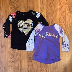 Old Navy long sleeve statement tees